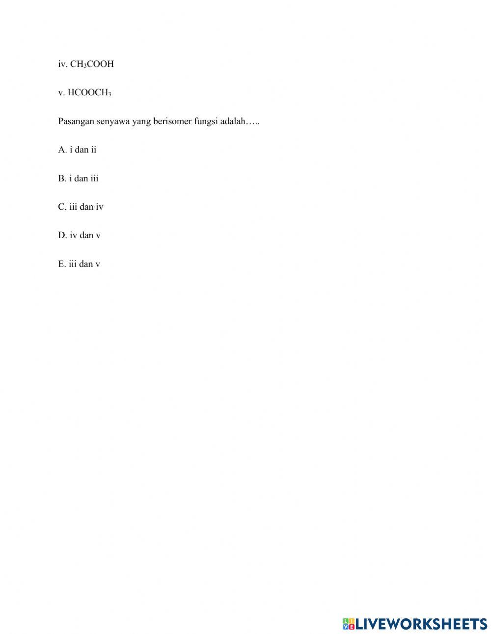 Latihan turunan Senyawa alkana