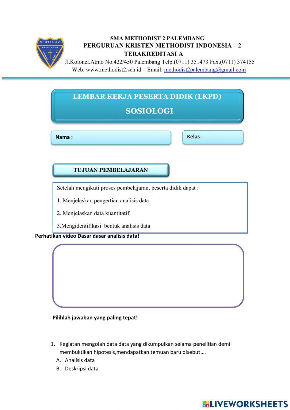 Dasar dasar analisis data kuantitatif