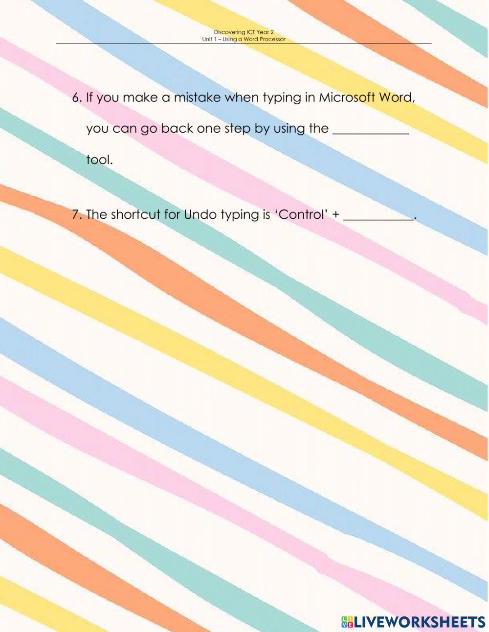 Editing a document in MS Word