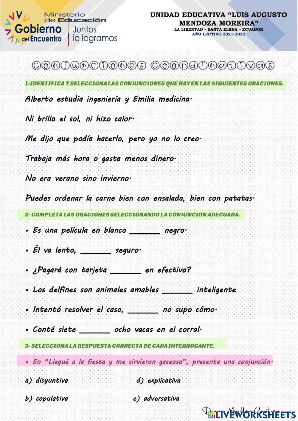 Conjunciones