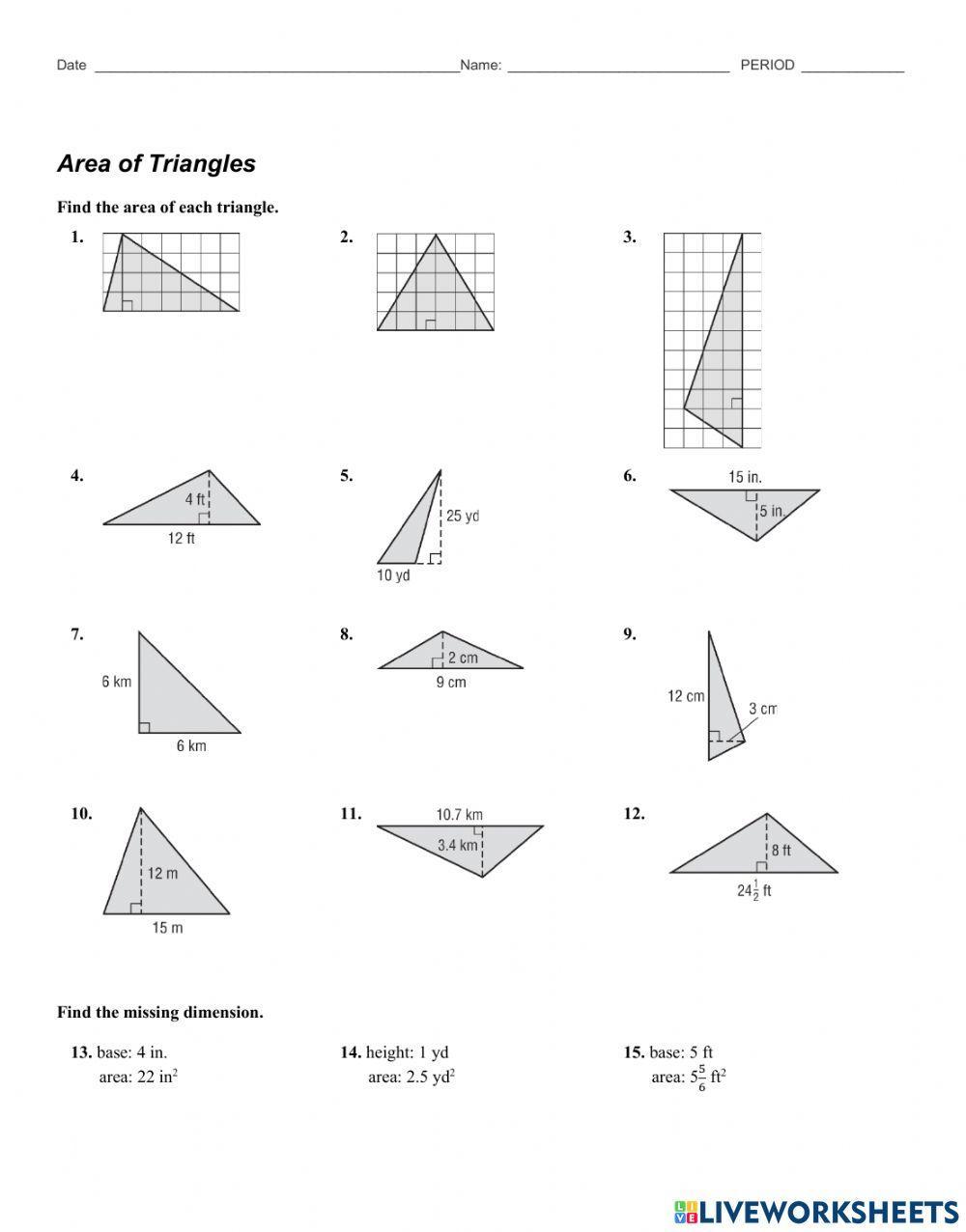 9.2 Area of Triangles