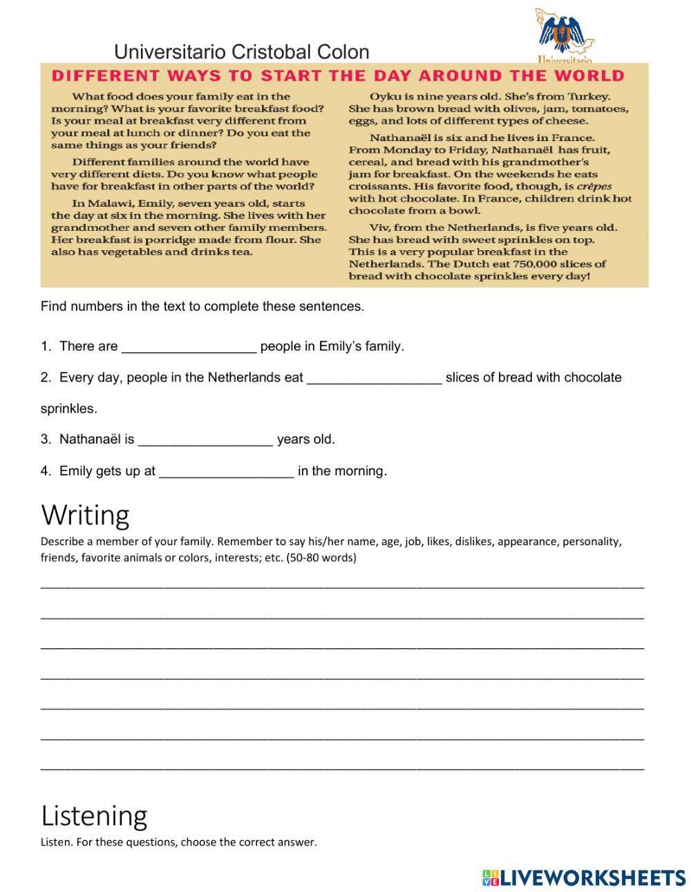 Diagnostic Exam Target Language II