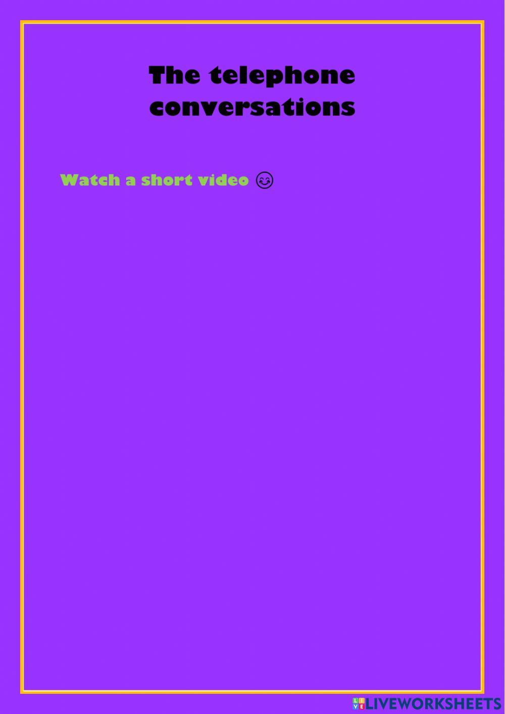 Telephone conversations