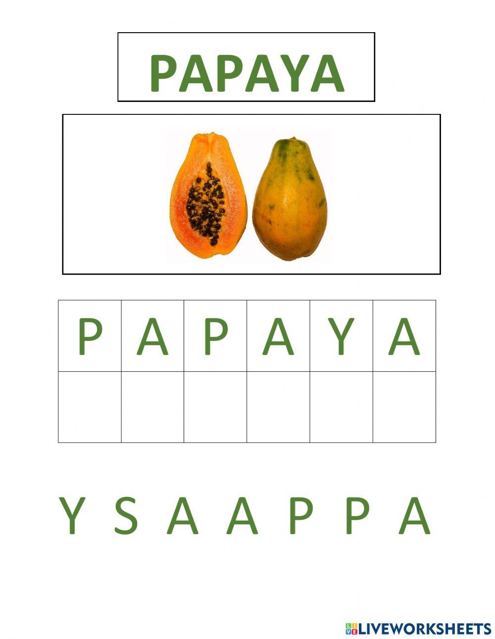 Match the letters of word