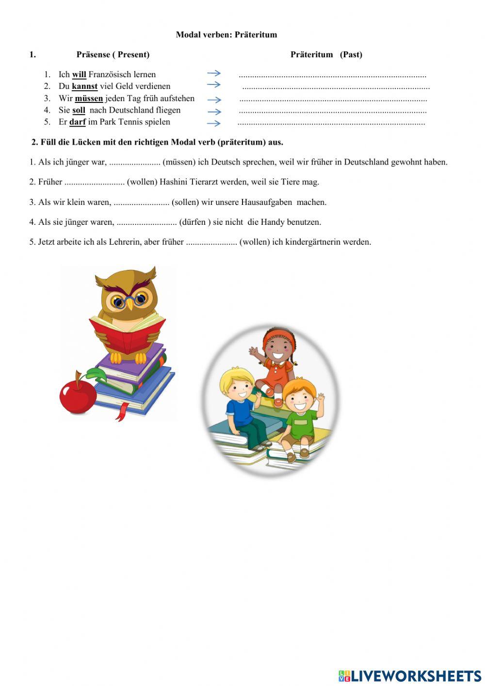 Modal verben präteritum