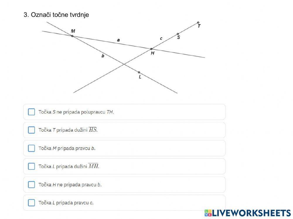 Pravac, polupravac, dužina i kut