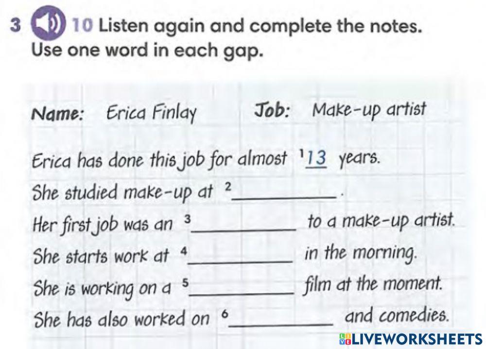 Go getter 4 unit 4.6 Listening