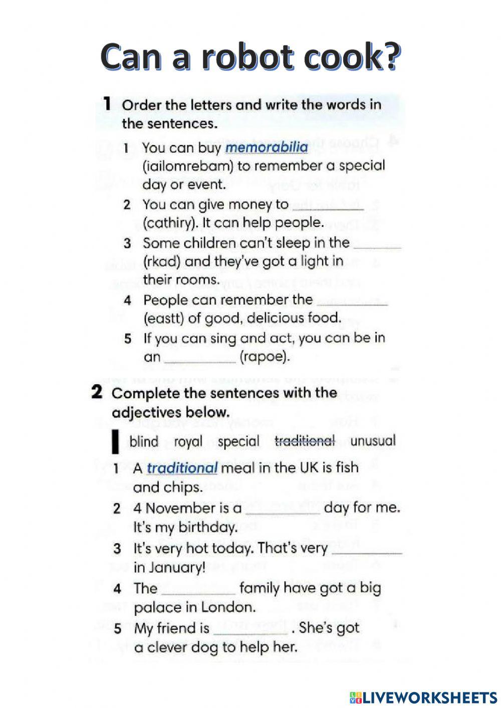 Wider World 1 - Unit 2 - BBC Culture - Can a robot cook?