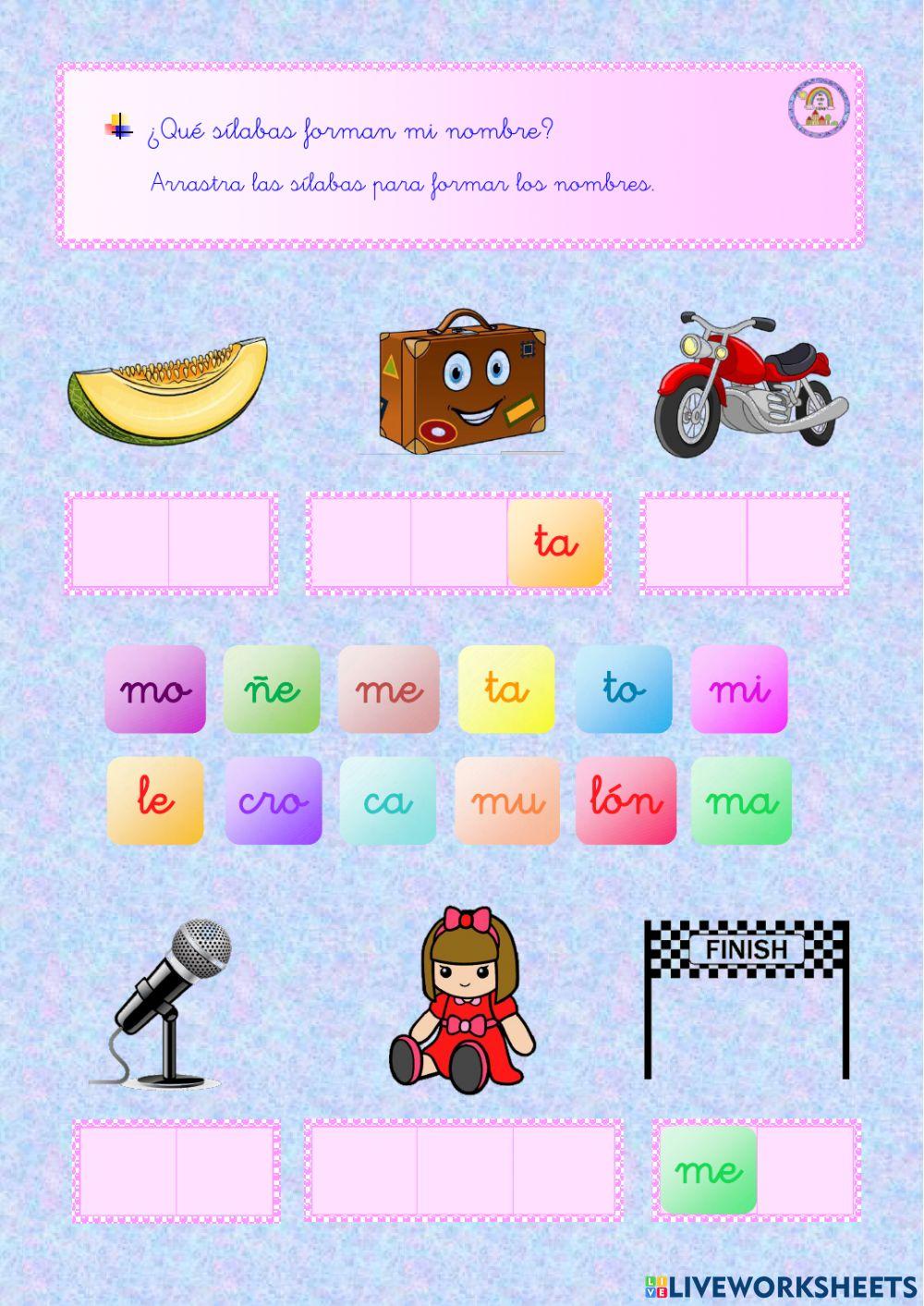 Sílabas ma - me - mi - mo - mu