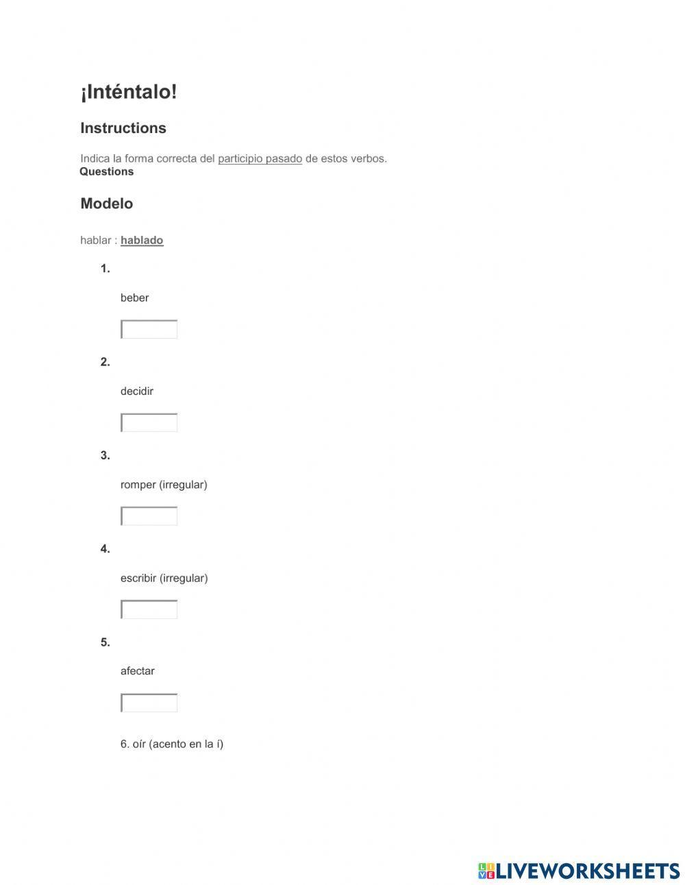 Los manaties y el participio pasado