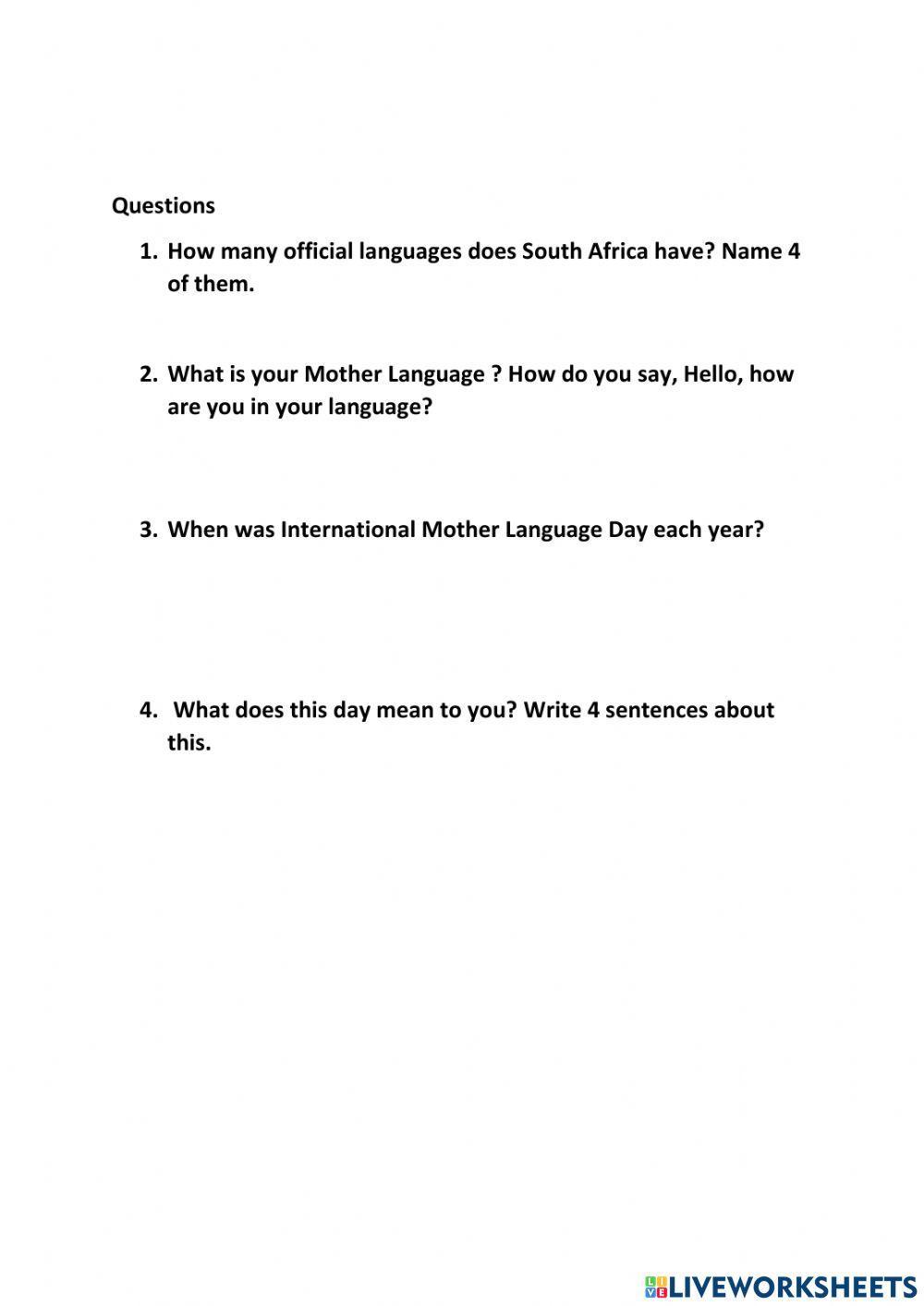 International Mother Language Day
