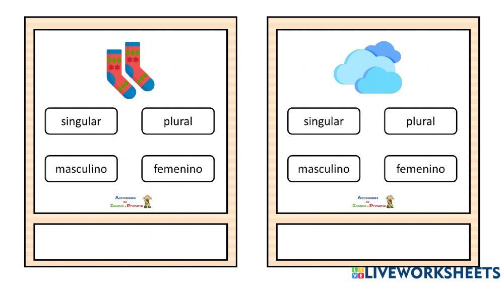 Sustantivos género y número
