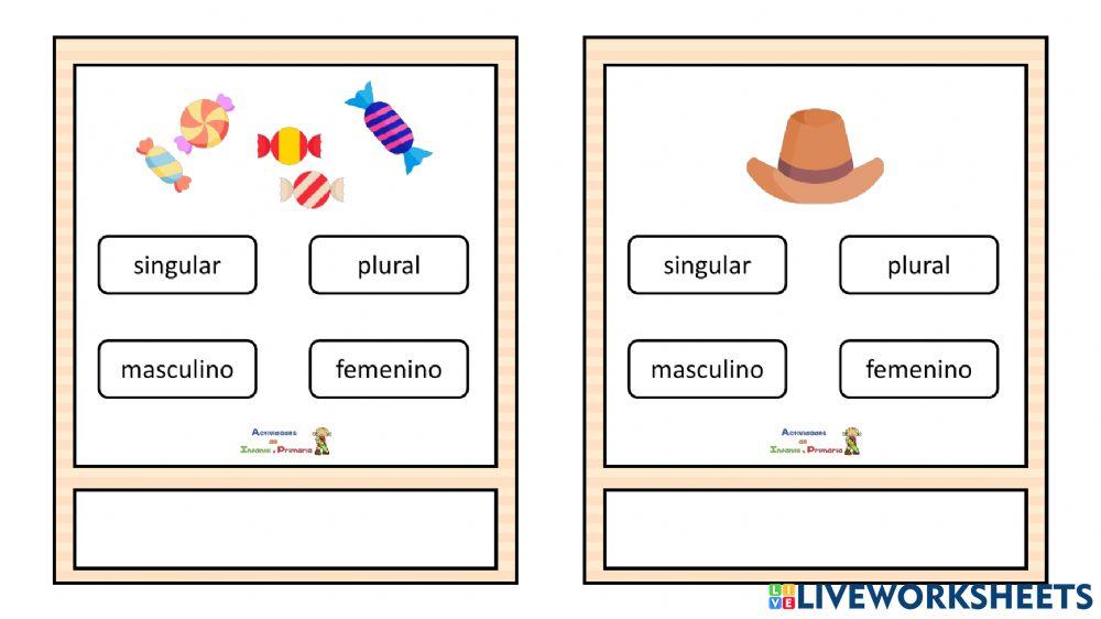 Sustantivos género y número