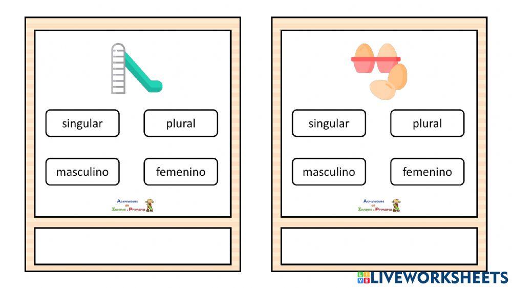 Sustantivos género y número