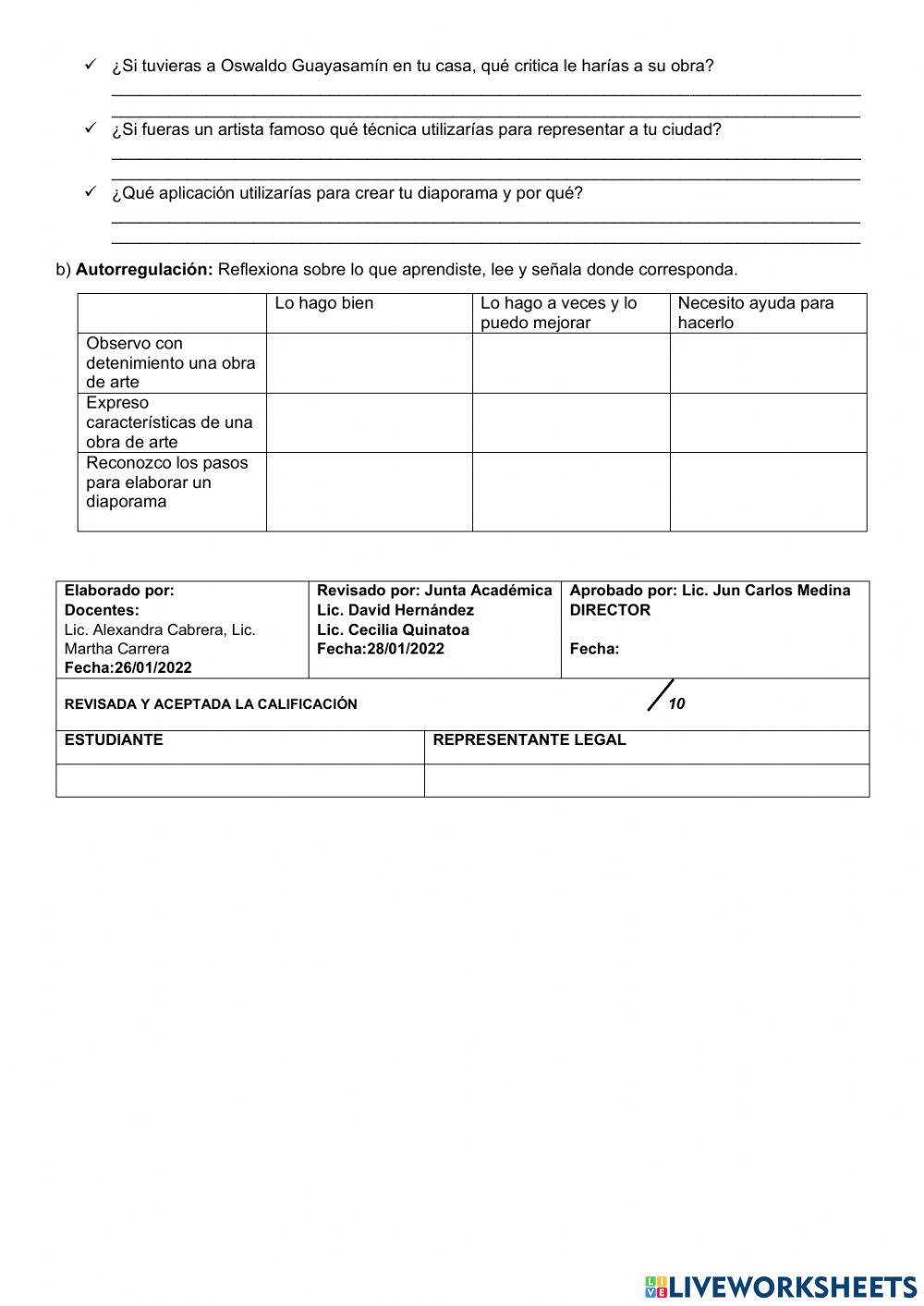 Evaluación quimestral