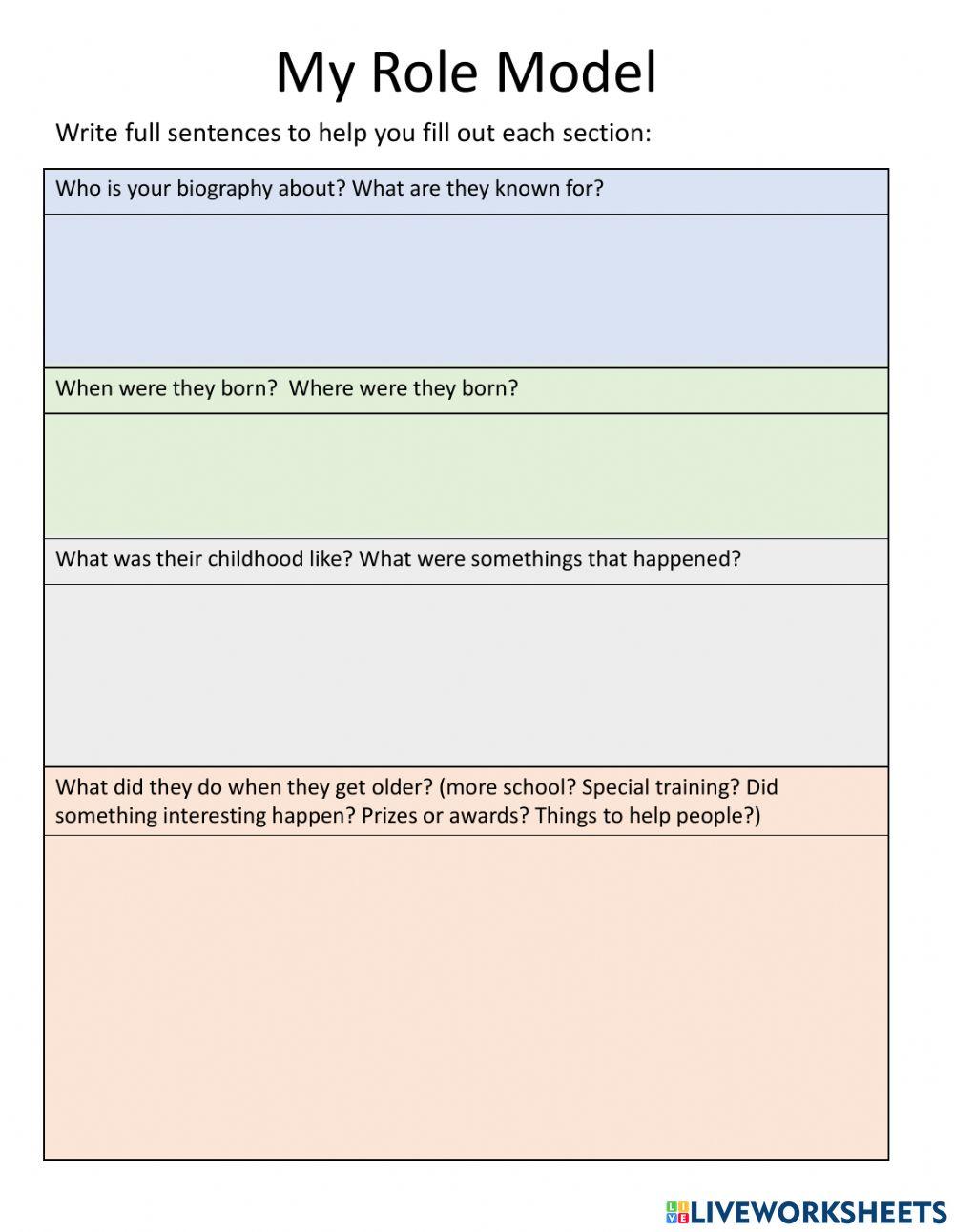 Biography Graphic Organizer