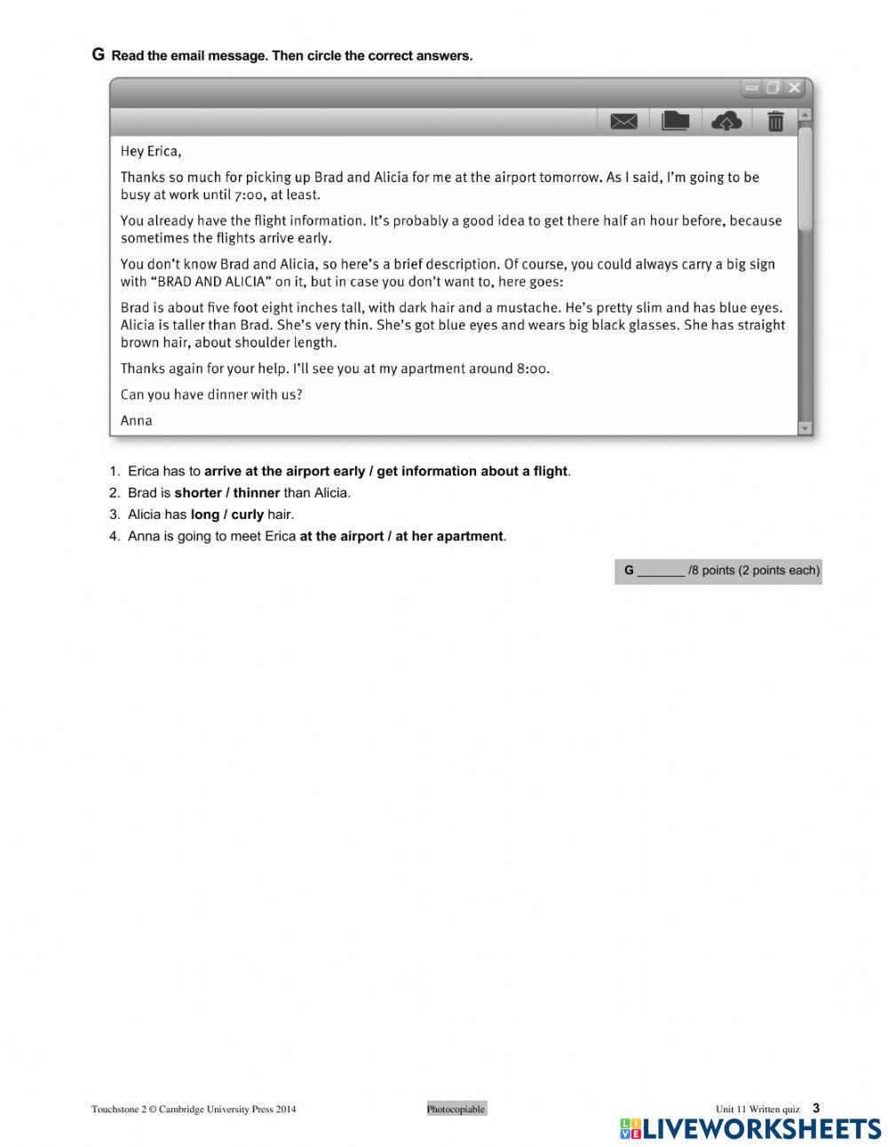 Touchstone 2 unit 11