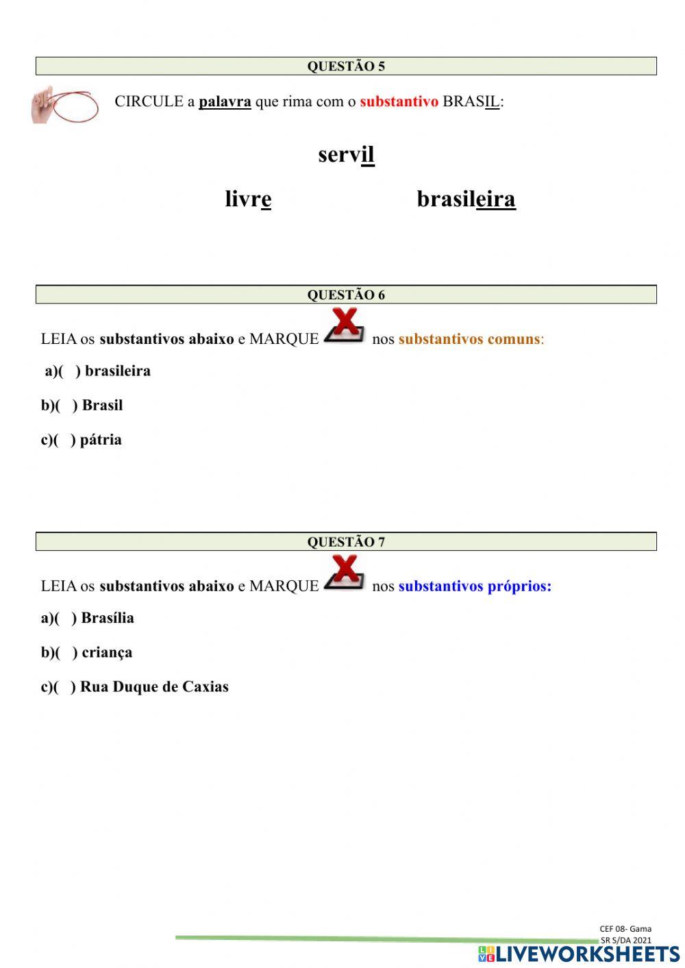 Substantivo em Libras