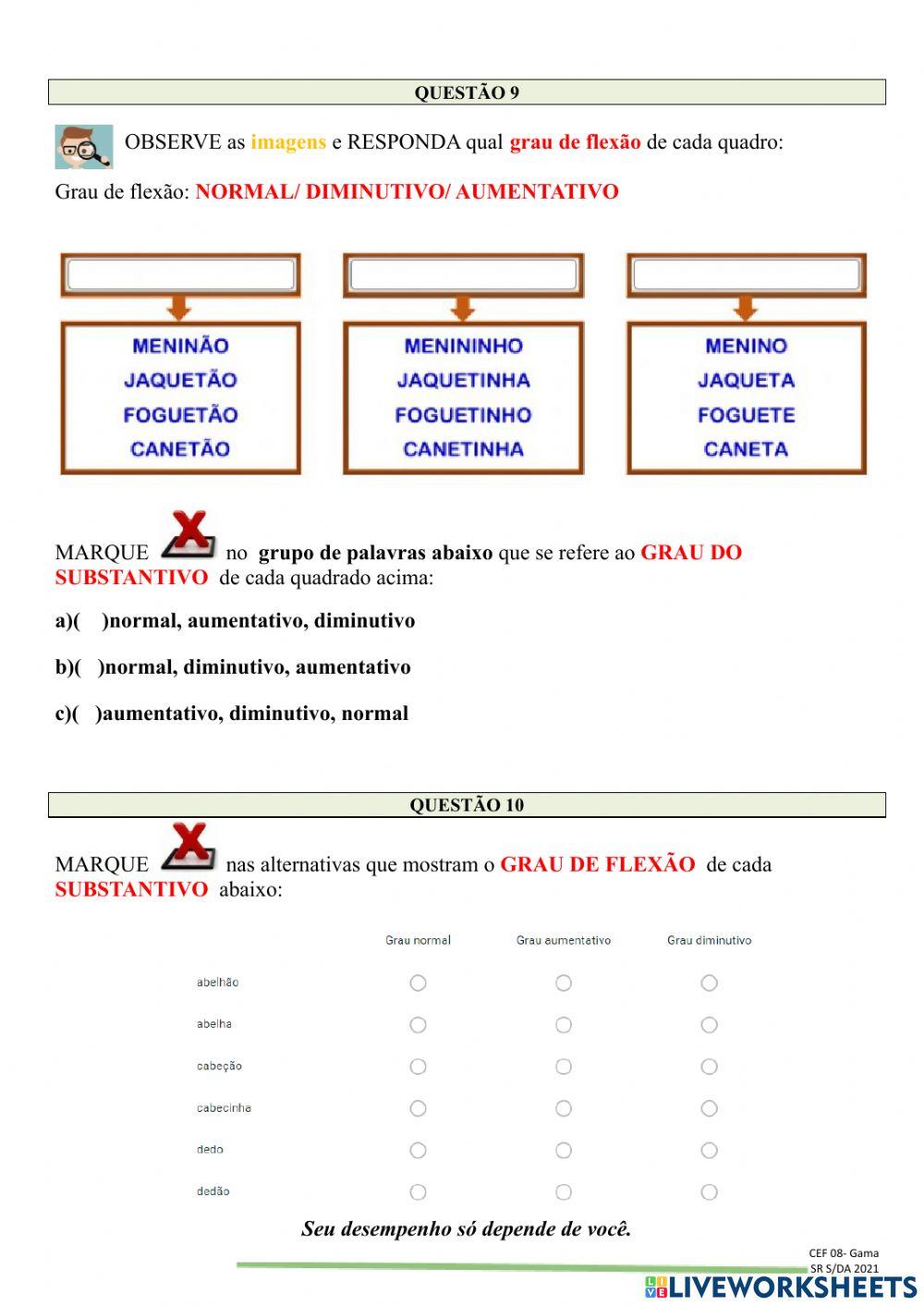 Substantivo em Libras