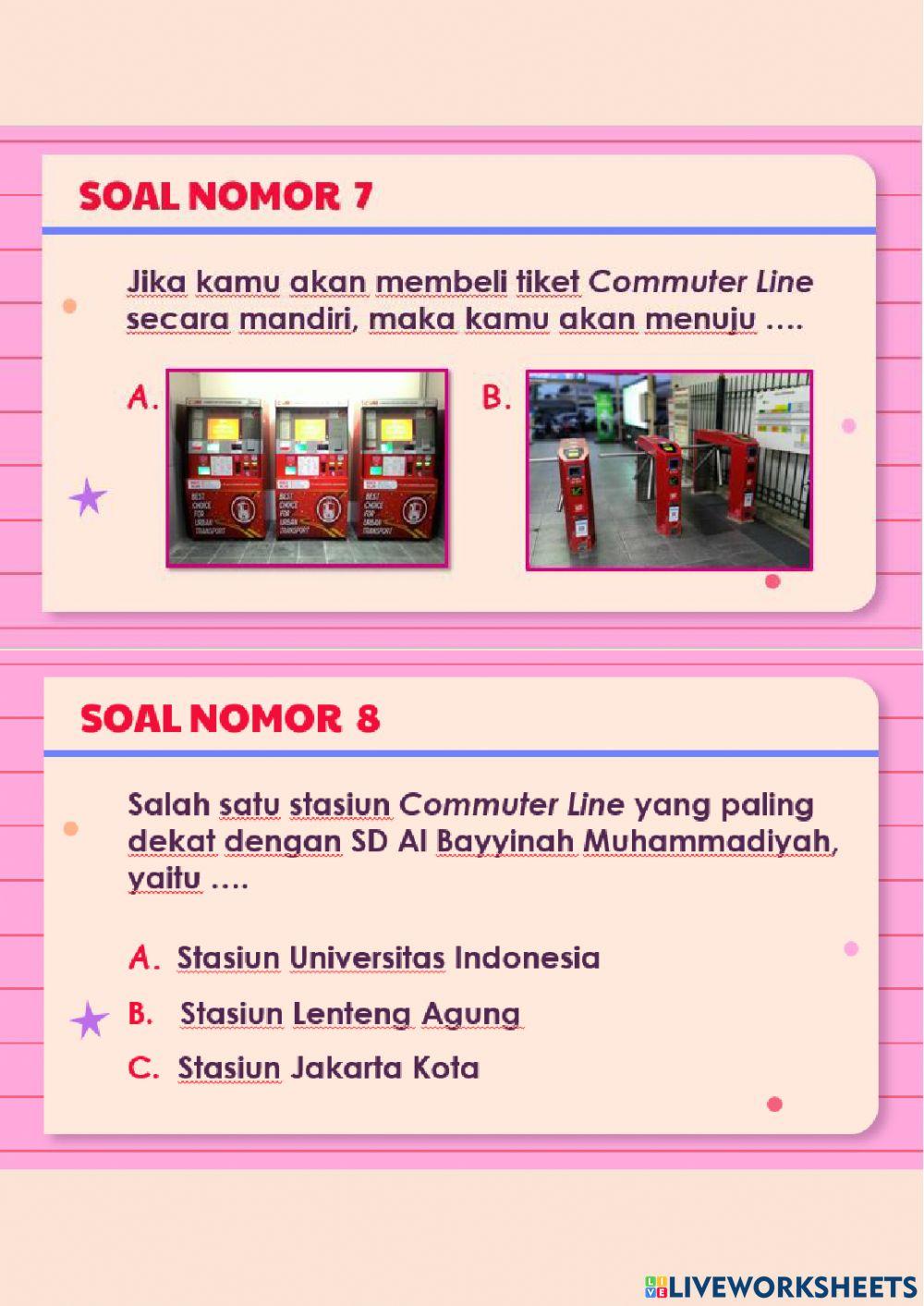 Latihan Soal - Commuter Line