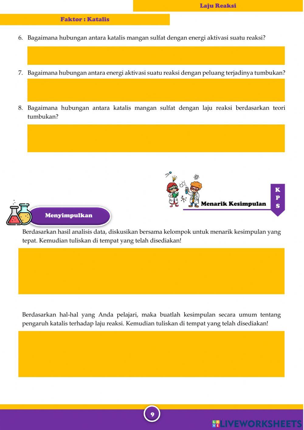 E-LKPD Laju Reaksi (Faktor Katalis)