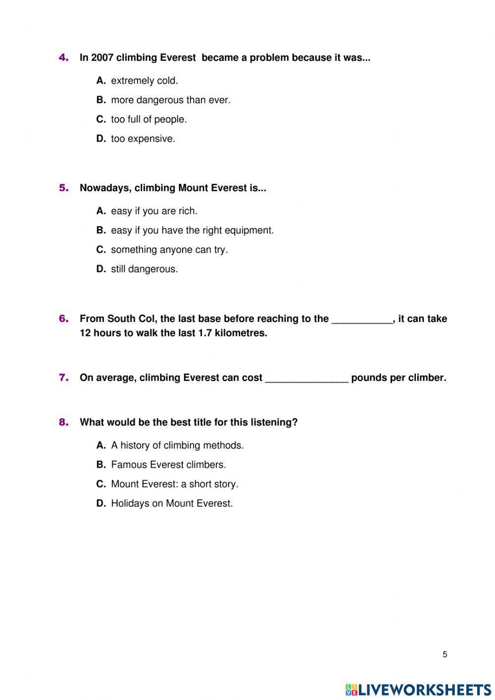 16-17 Dx test Listening