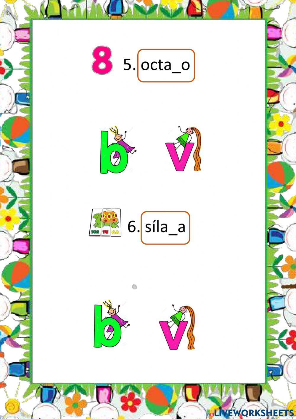 Se escriben con “v” las palabras que terminan en –ava, –ave, –avo.