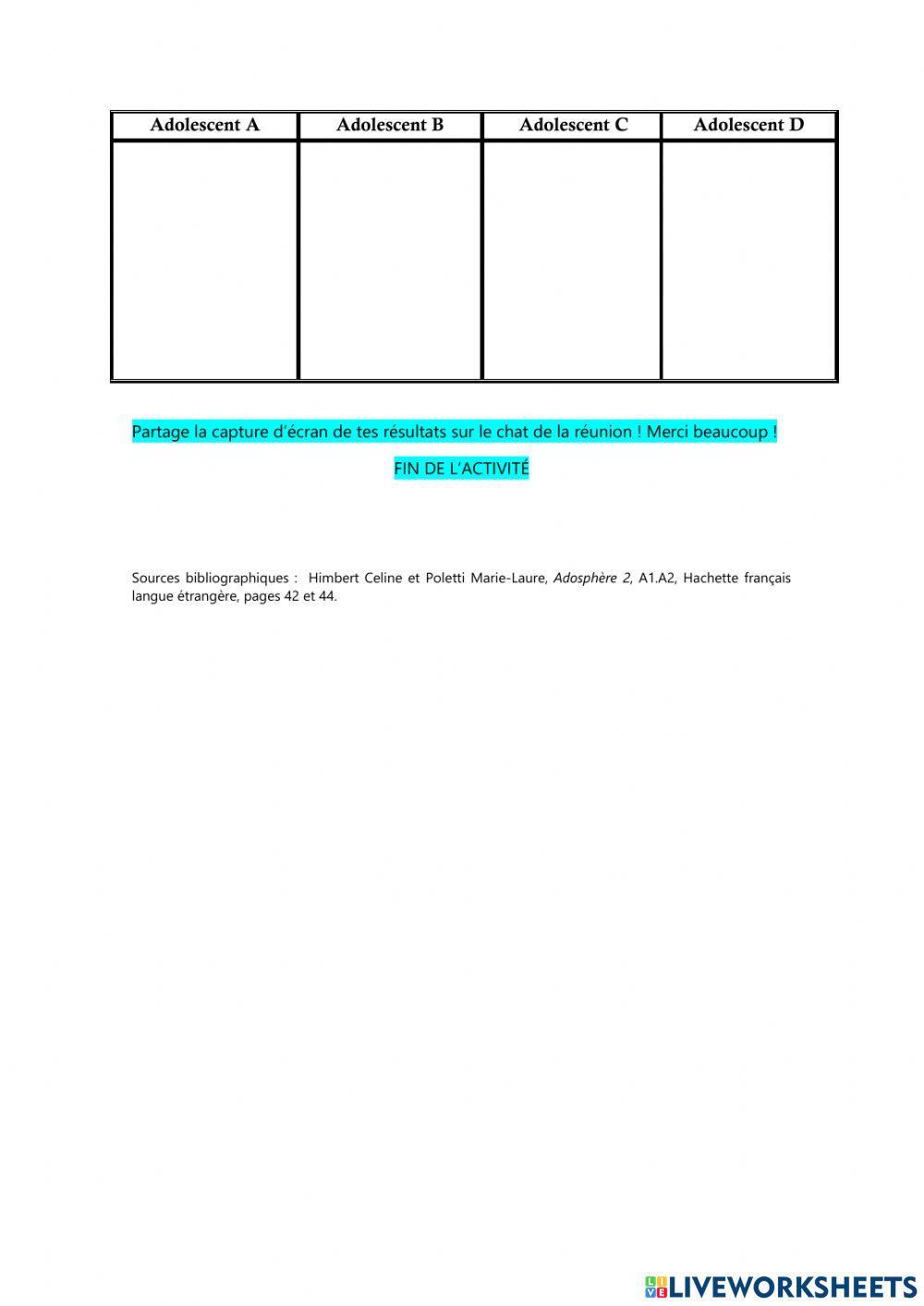 L'argent de poche des ados