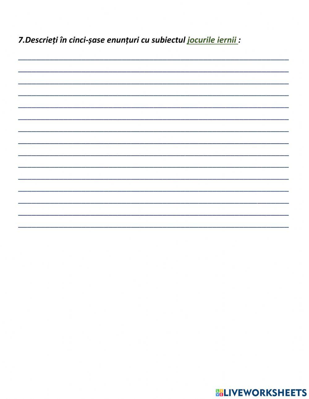 Evaluare la limba română clasa IV