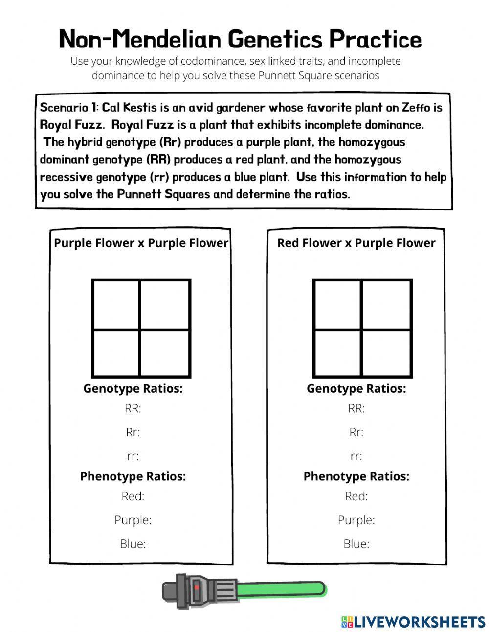 Non-Mendelian Genetics Practice