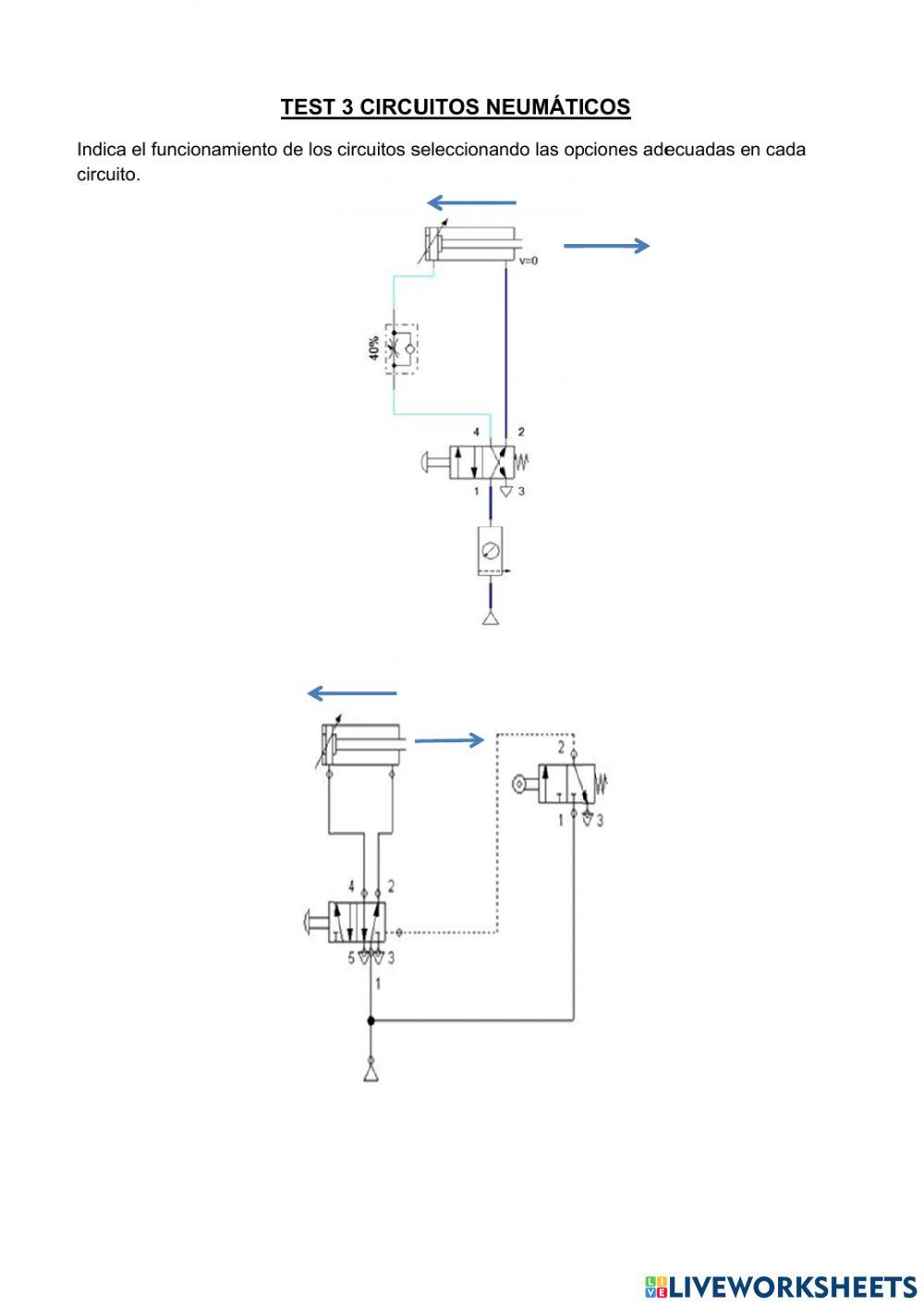 Test 3 CIRCUITOS BÁSICOS NEUMÁTICOS