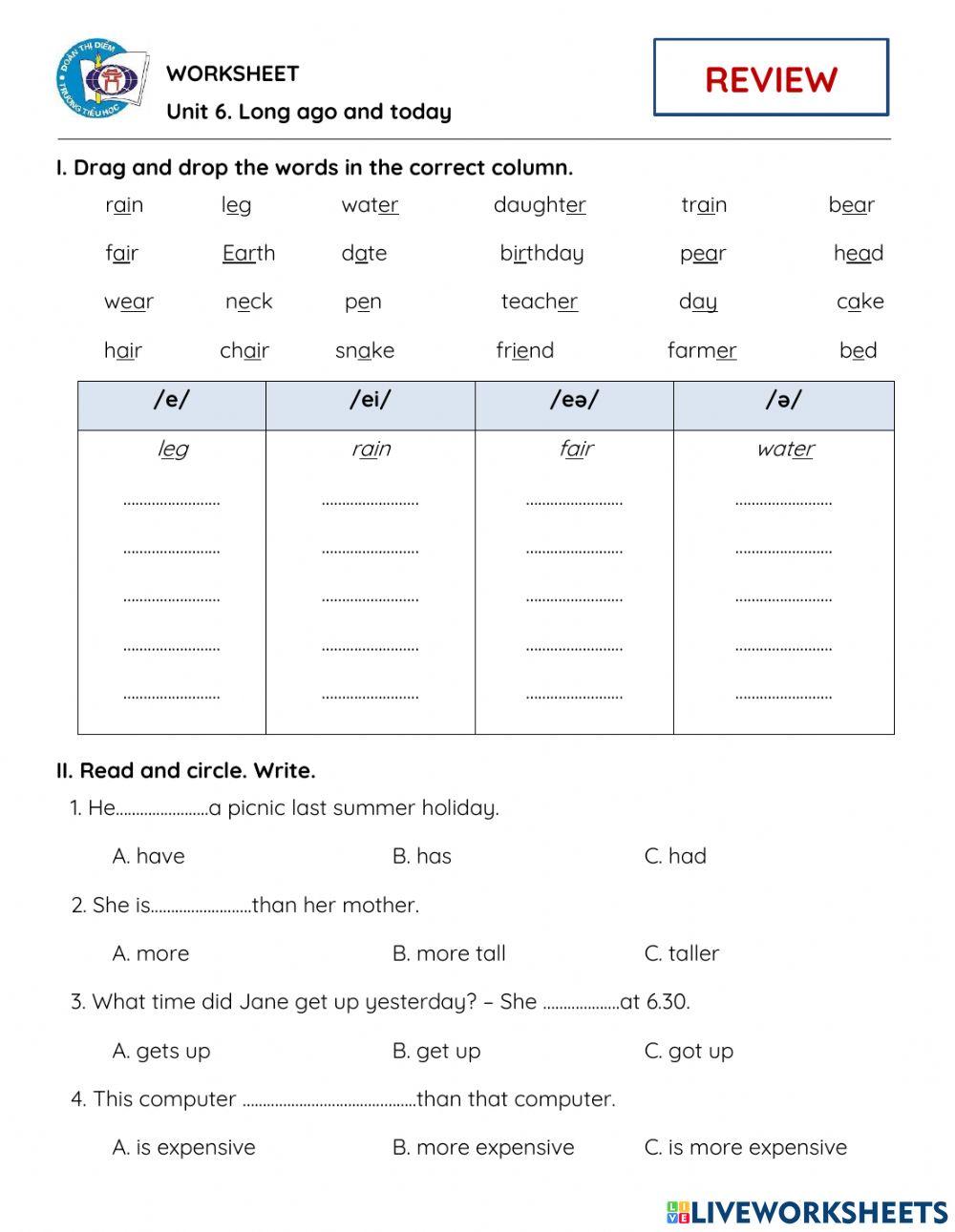 G4. Unit 6. Revision 3
