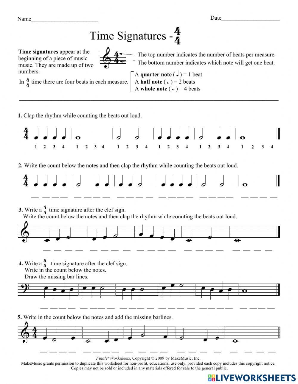 time-signature-4-4-online-exercise-for-live-worksheets