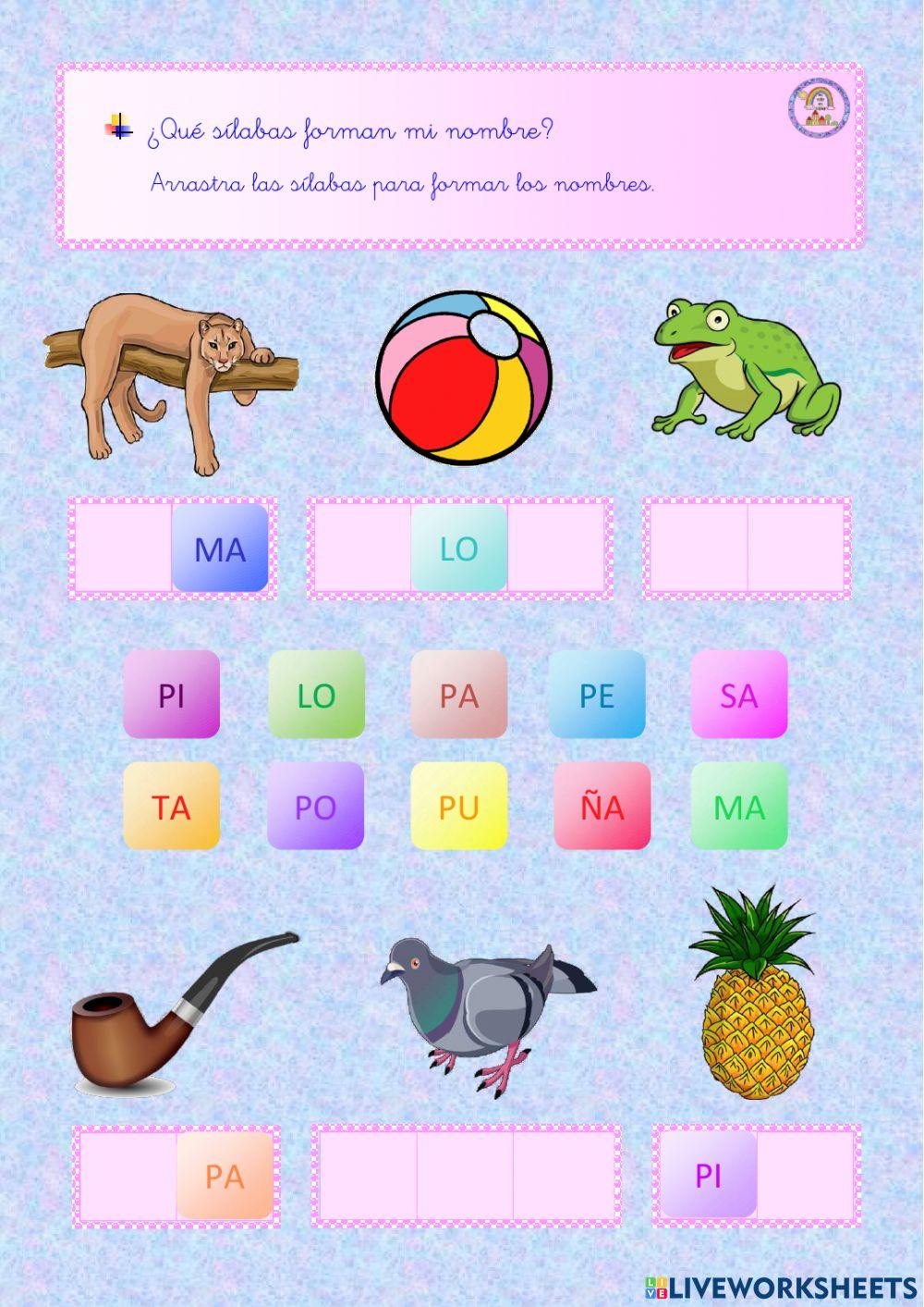 Sílabas PA - PE - PI - PO - PU