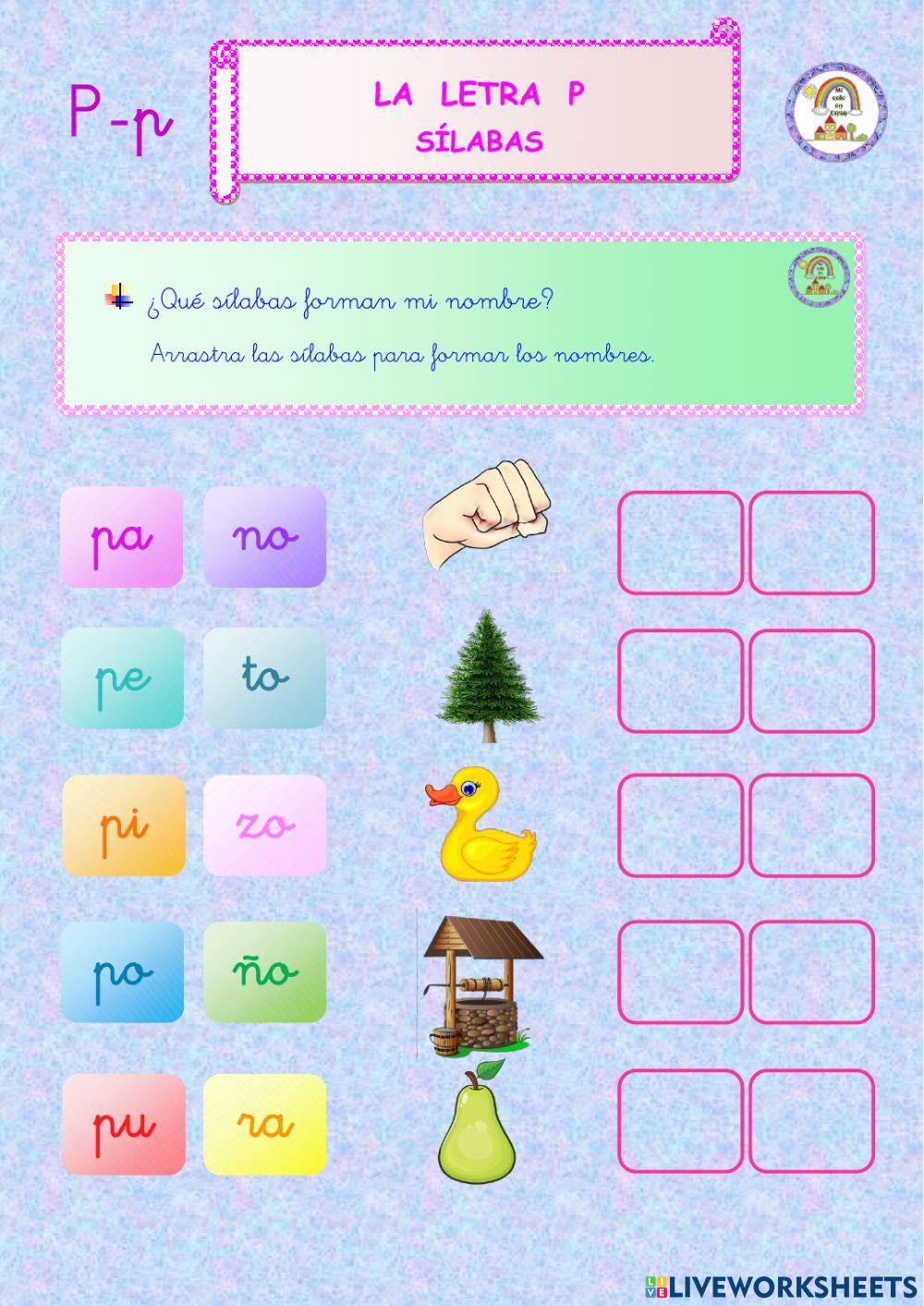 Sílabas pa - pe - pi - po - pu