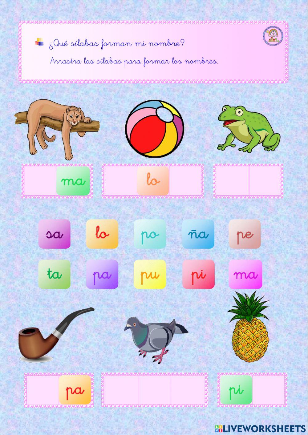 Sílabas pa - pe - pi - po - pu