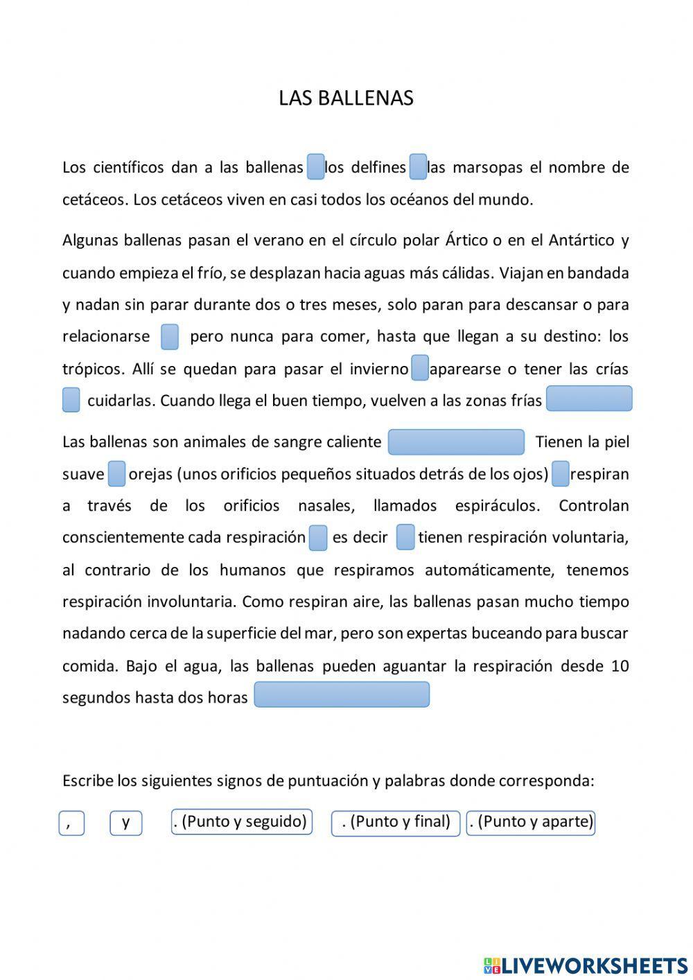 El uso de la coma y el punto