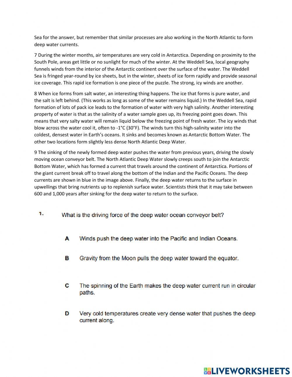 Feb 9 Ocean Conveyer Belt Reading