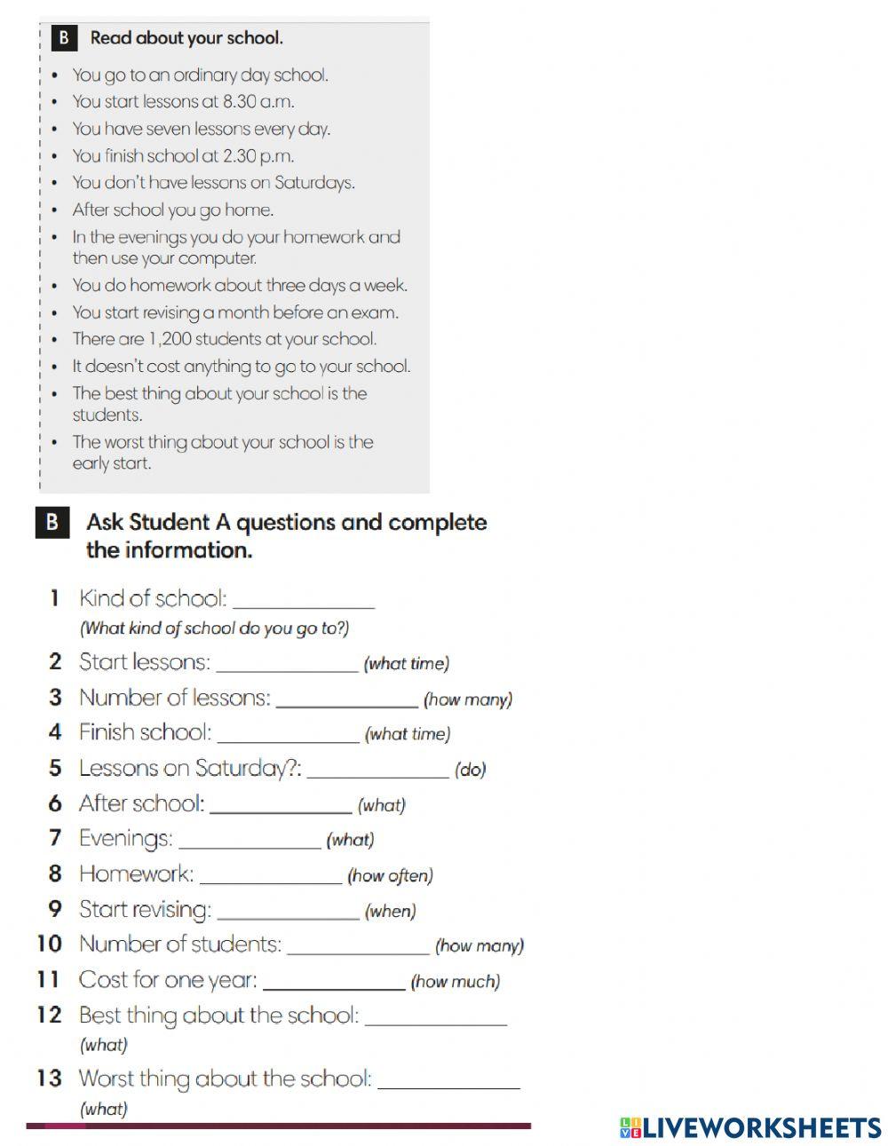 Student B 1844321 | NayleaAcosta | Live Worksheets