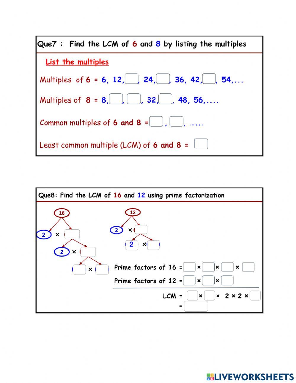 Grade 5-Revision Exam (Math)-Performance Task -1