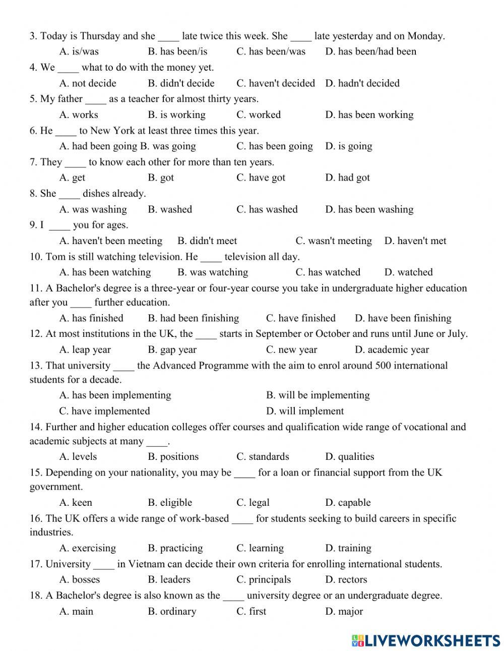 Y11 Unit 7.1 - số 3