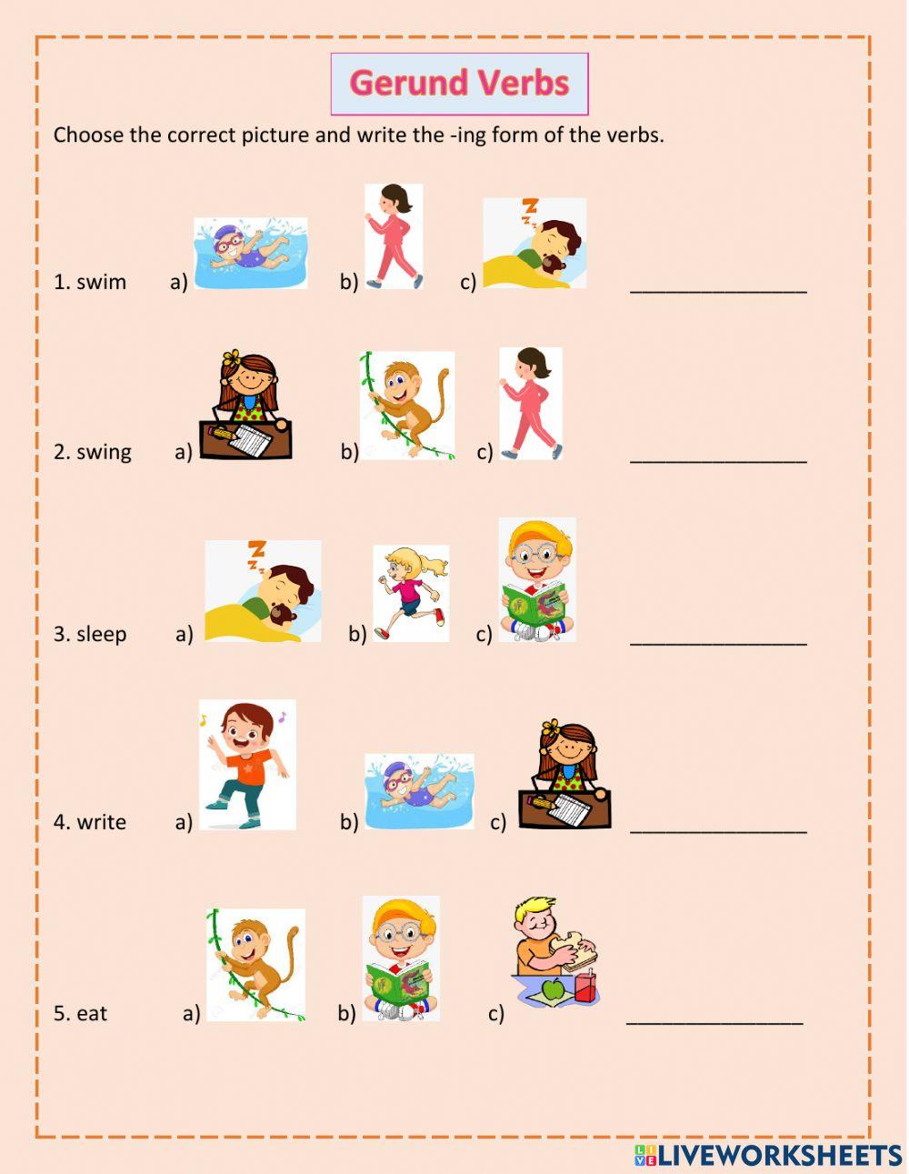 Ing verbs Ing verbs