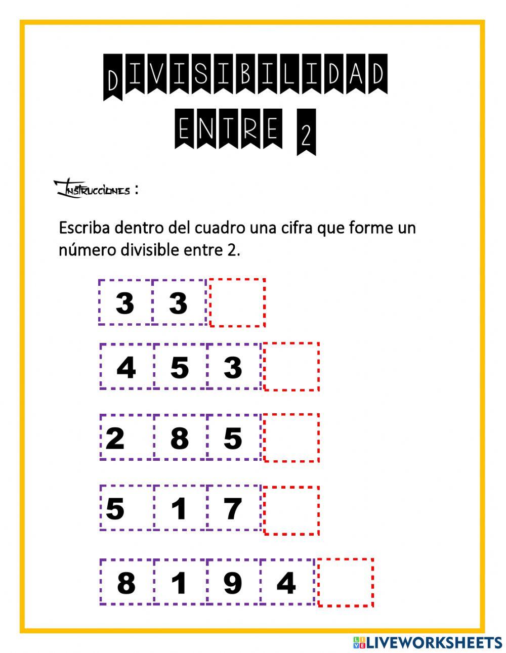 Divisibilidad entre 2