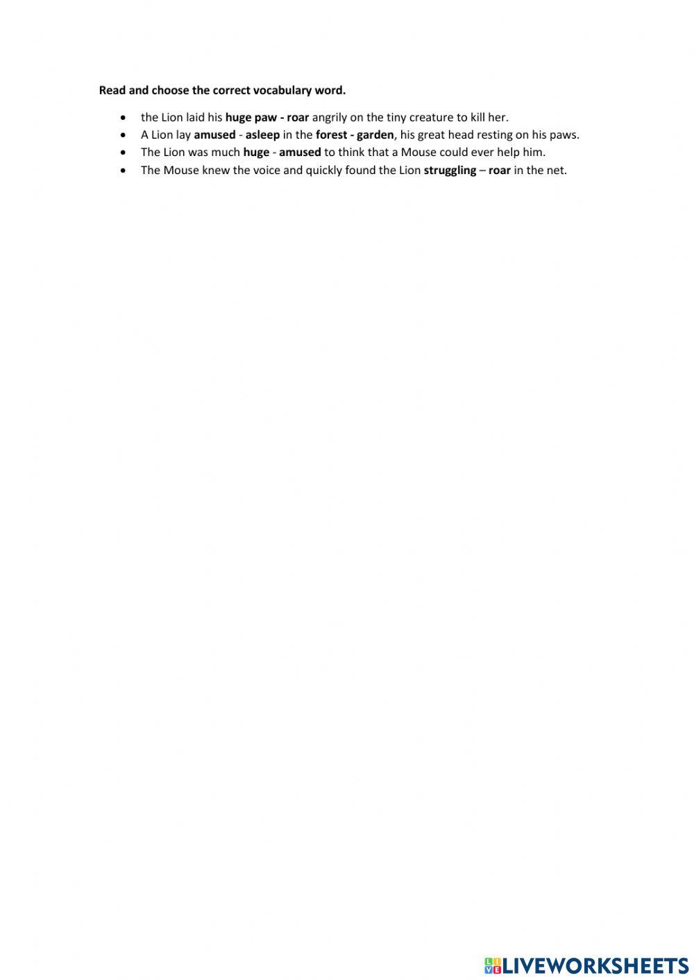 The lion and the mouse