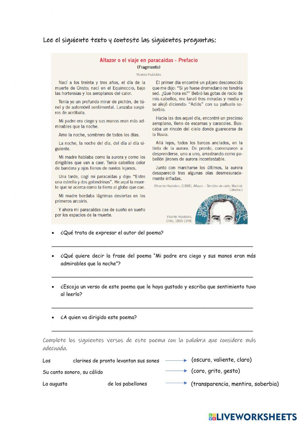 Evaluación Lengua y literatura