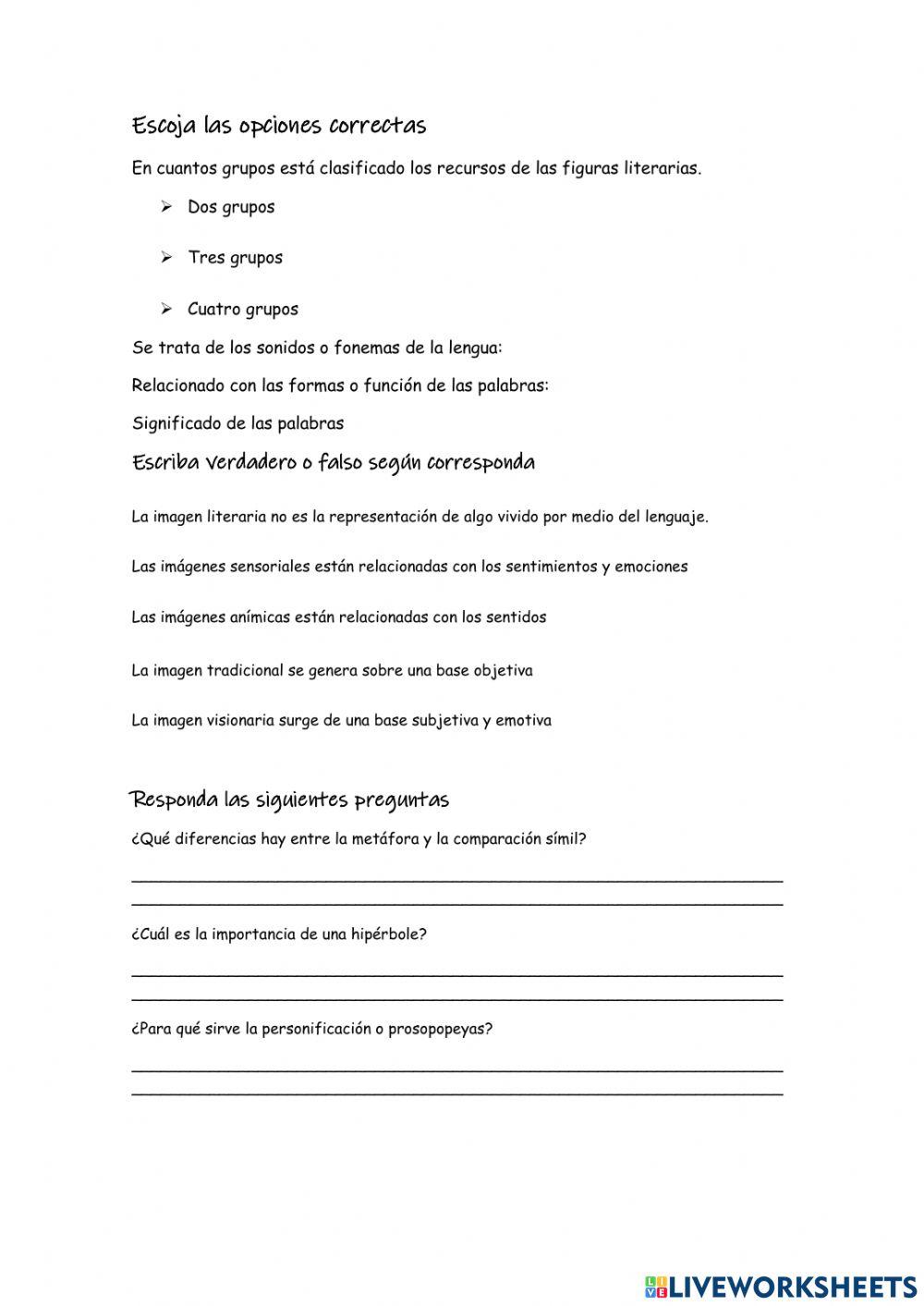 Evaluación Lengua y literatura