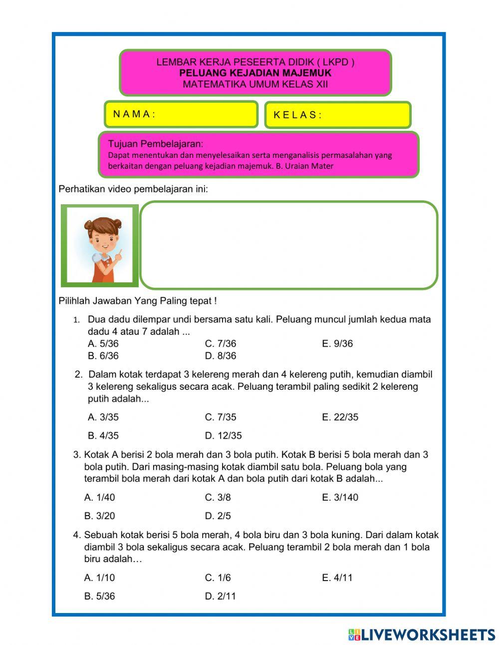 Peluang Kejadian Majemuk