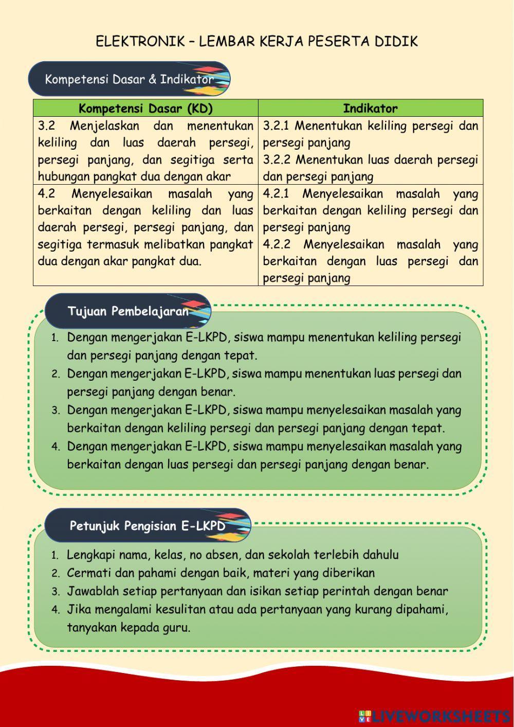 E-LKPD Bangun Datar Kelas 4 SD-MI