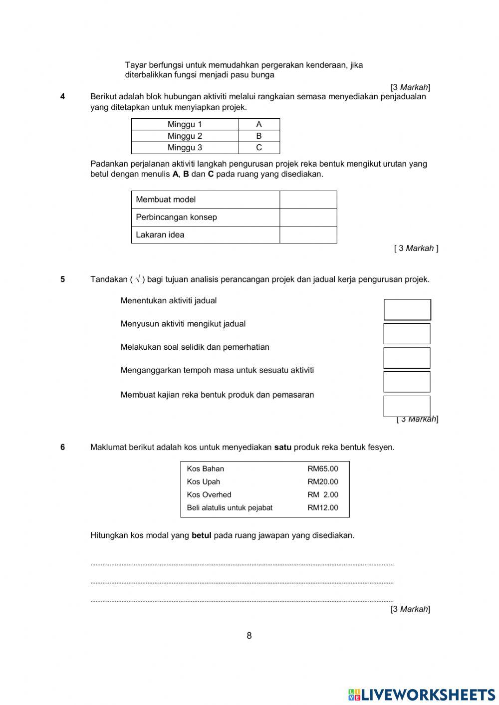 Ujian PentakSiran RBT Tingkatan 1