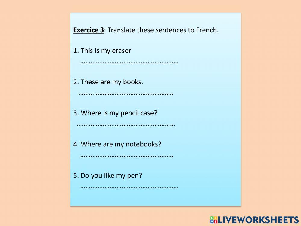 Adjectifs possessifs 1 Adjectifs possessifs 1